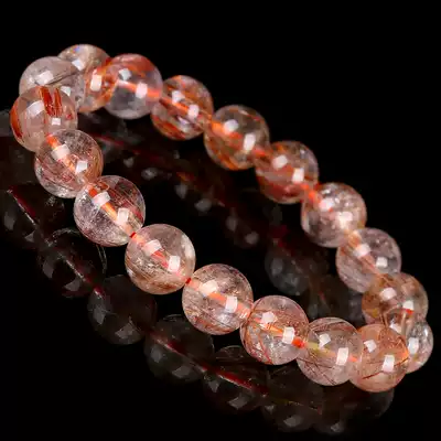 34g 11mm exquisite dreamy fine smooth hair glass bottom red copper crystal titanium crystal beads hand