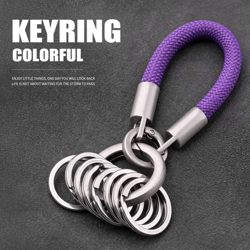 Original Titanium Keychain with Multiple Rings, Multifunctional Classification Management Tool, Key Chain, Portable and Durable, Suitable for Both Men and Women