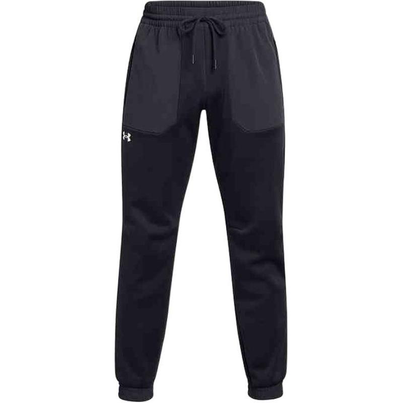 Under Armour Unstoppable 纯色透气中腰系带运动长裤 男款 黑色