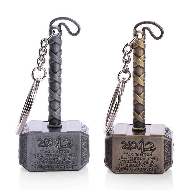 Thor's Hammer Keychain Key Pendant Men's Creative Personalized Gift Key Ring Metal Car Waist Clip