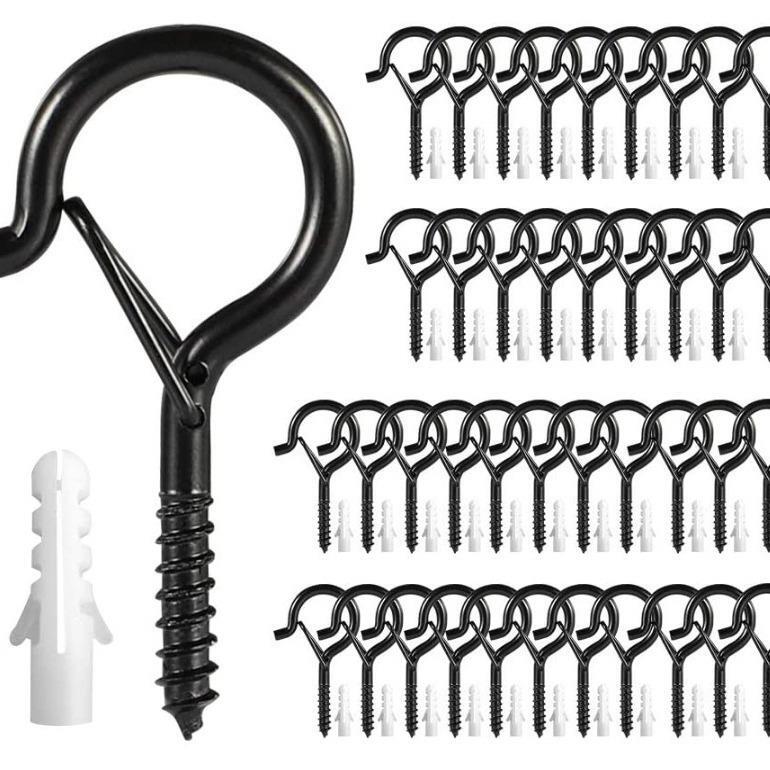 Black Thickened Hook, European-Style Simple and Luxurious Design with Safety Buckle, Eye Screw, Amazon Hook Box Set Black Thickened Hook, European-Style Simple and Luxurious Design with Safety Buckle, Eye Screw, Amazon Hook Box Set