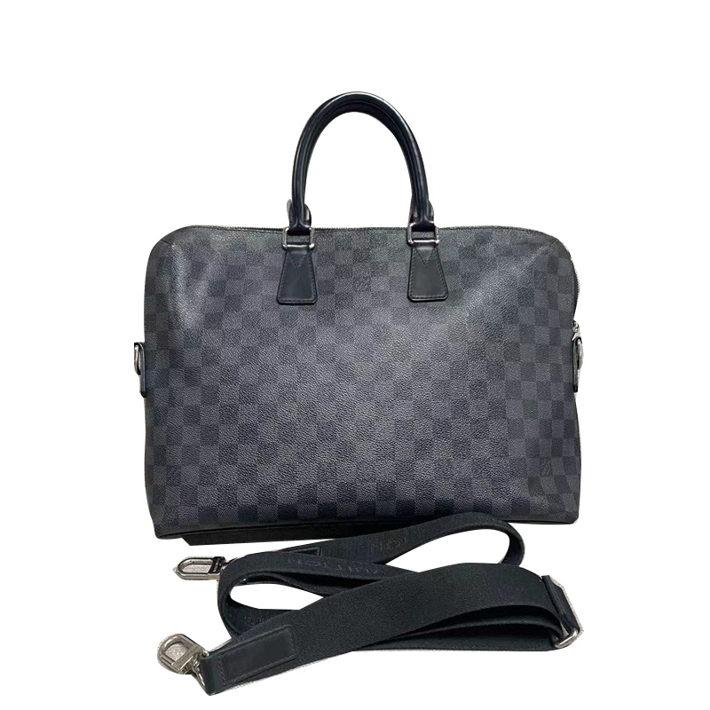 【 70% off Instant Purchase 】95% New Lv Louis Vuitton Men's Checkered Handbag Shoulder Briefcase Authentic from the Boutique