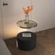 Villa style acrylic bedside table high-end bedside cabinet small coffee table creative design light luxury high-end storage cabinet