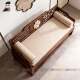 New Chinese-Style North American Black Walnut Solid Wood Living Room Bed, Balcony Bed with Song-Style Aesthetics, Imperial Concubine Couch