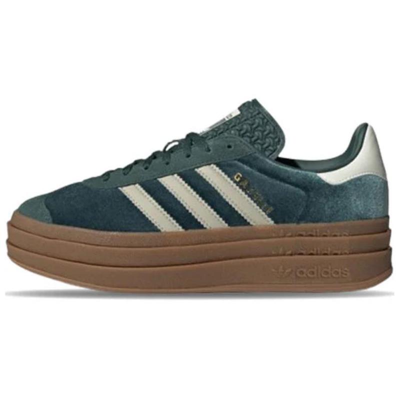 adidas originals GAZELLE BOLD 休闲舒适 低帮 板鞋 女 绿色