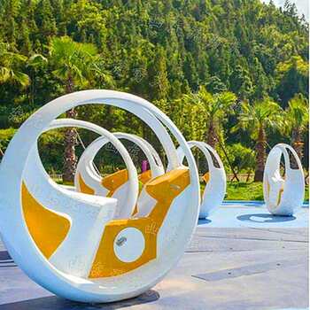 Luminous spinning bicycle pedal unpowered fitness props fountain outdoor attraction check-in internet celebrity colorful car