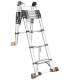 Thickened Aluminum Alloy Telescopic Ladder, Folding A-Frame Ladder, Multifunctional Household Ladder, Reinforced Engineering Ladder, Bamboo-Style Ladder