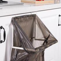 Invisible iron foldable garbage rack hanging kitchen garbage bag hanger shopping bag holder storage trash can