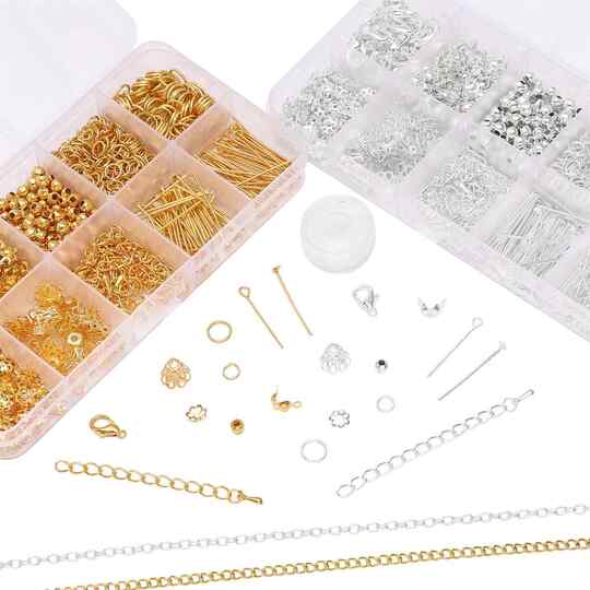 DIY jewelry accessories complete set of bracelets loose beads necklace earrings antique style