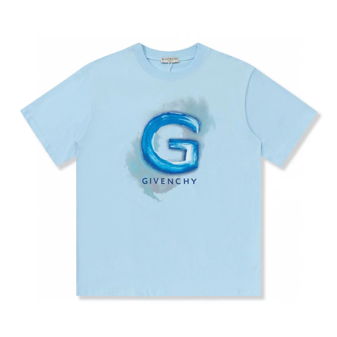 Givenchy, хлопковая летняя футболка для отдыха с круглым вырезом, свободный крой