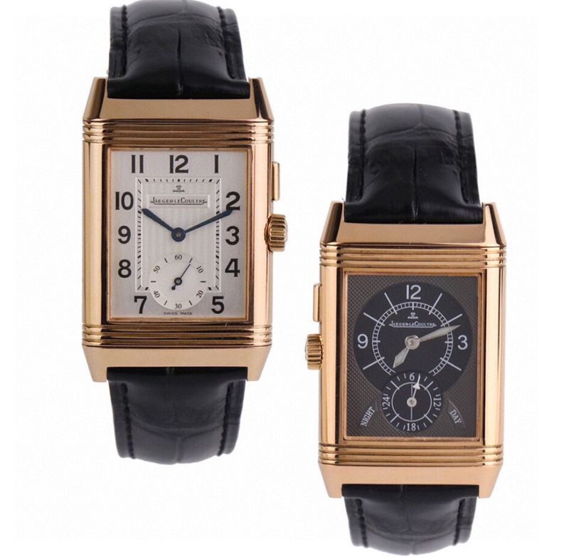 98% New 42mm Jaeger-Lecoultre Reverso Series 18K Rose Gold Q2712410 Manual Mechanical Men's Watch Dual Time Zone