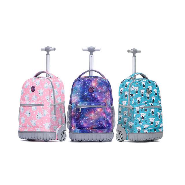 Japanese Elementary School Students' Silent Trolley Schoolbag for Boys and Girls, Large Capacity, Waterproof, Stair-Climbing Capable, Junior High School Trolley Bag
