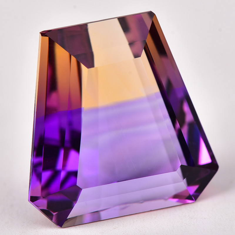 14 86ct natural trapezoidal nude stone ring naked stone crystal good color beautiful damascene-Taobao