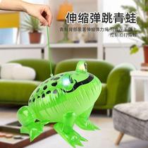 Glowing big frog inflatable toy lonely frog pvc childrens inflatable toy bouncing stall balloon small toy