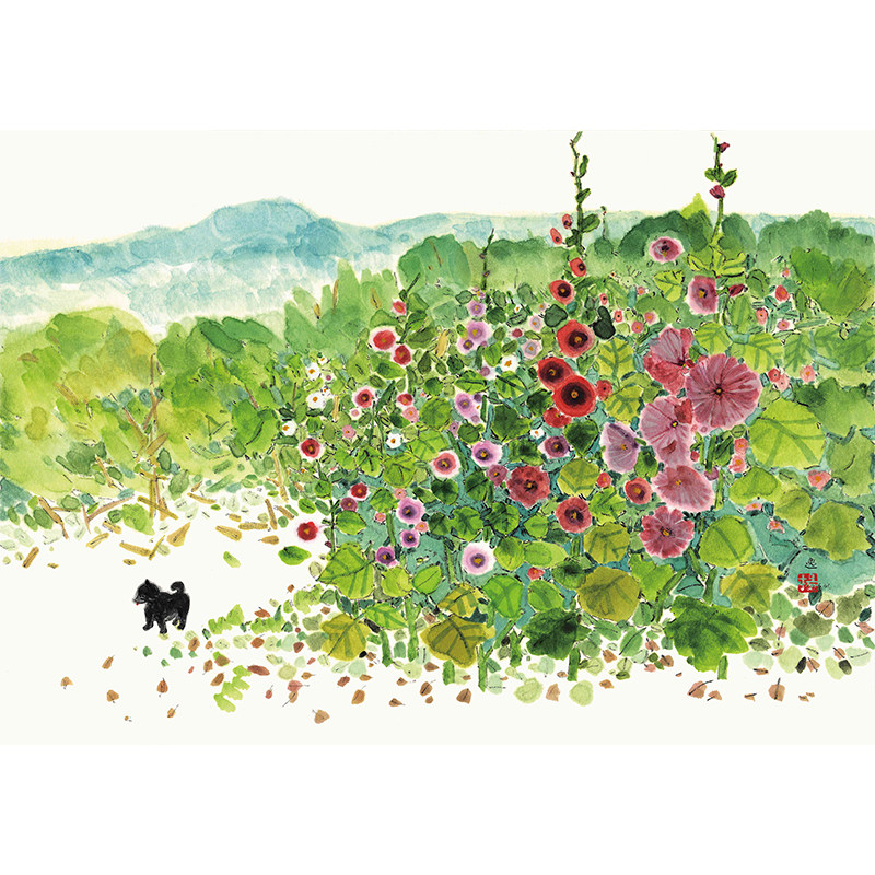 (explosive picking up) Chinese oil painter's association member Yang Ji-wen (Flower Sea 2) limited edition painting-Taobao