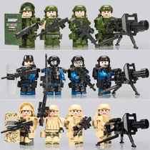 Building block military minifigure police special forces villain assembly toy 6-year-old boy birthday gift model