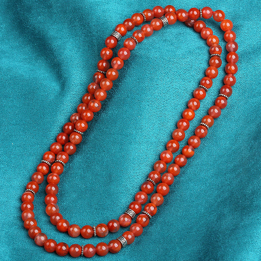 55 47 gr ice floe floats] High-quality-round Runnen South Red Manau Multi Circle Handmade Necklace Buddha Pearl