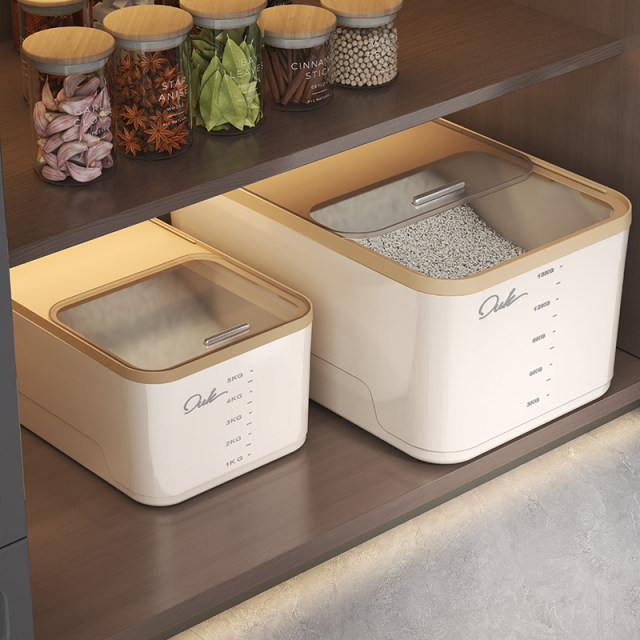 Weizhi 2025 new insect-proof and moisture-proof household multi-function rice barrel large capacity mixed grain flour coarse storage box