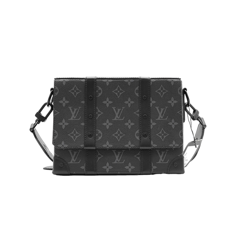 Brand New Lv Louis Vuitton Trunk Black Monogram Medium-Sized Messenger Bag Shoulder Crossbody Bag
