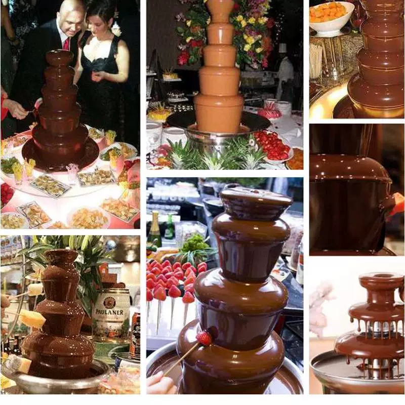 Пятиэтажная шоколадная фонтанная машина мини DIY коммерческая домашняя плавкая buffet ресторан отель водопад для детей