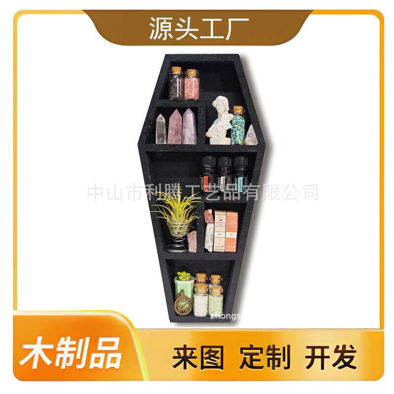 Cross-Border Temuamazon Wooden Craft Board Multi-Layer Crystal Decorative Stand Pharaoh Coffin Shelf Pendant Hanging Ornament Cross-Border Temuamazon Wooden Craft Board Multi-Layer Crystal Decorative Stand Pharaoh Coffin Shelf Pendant Hanging Ornament