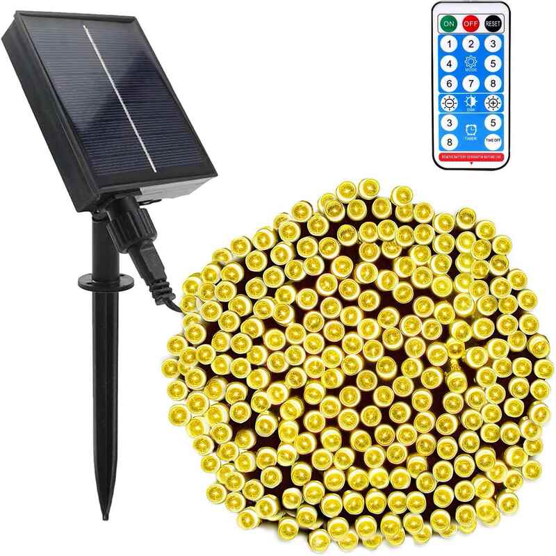 Remote-Controlled Solar Led String Lights Outdoor Waterproof Garden Courtyard Decoration Christmas Starry Sky String Lights
