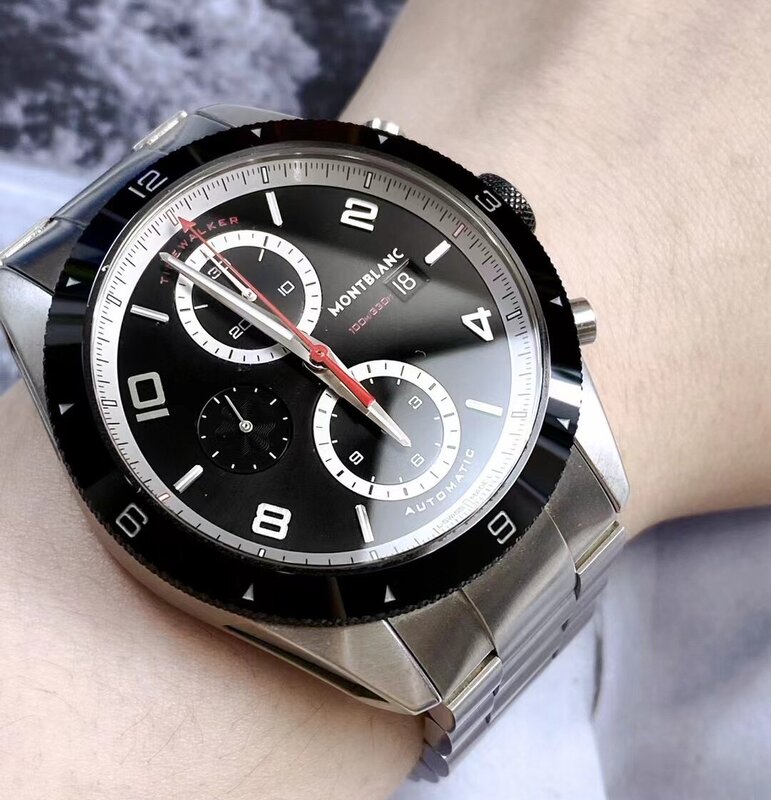 List Price 3.43W [9.5 New] Montblanc Timewalker Series U0116097 Automatic Mechanical Men's Watch 43mm