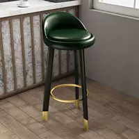 Черная 70 высокая зеленая кожа-золото