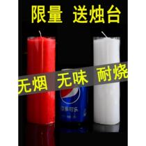 Household large red candle emergency lighting power outage disaster prevention smokeless and odorless extra thick white large candle for candle burning