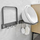 Bathroom foldable washbasin storage rack toilet basin rack without punching wall hanging basin household bathroom storage rack