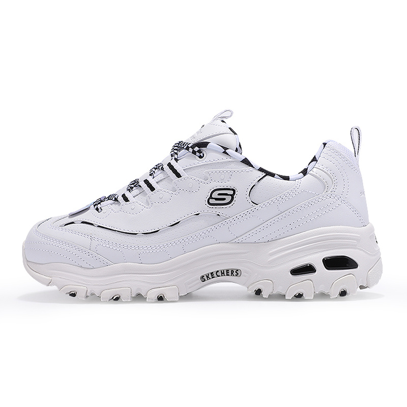 Skechers斯凯奇 D'LITES 1.0 舒适时尚 低帮 老爹鞋 女款 白