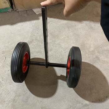 Mini tillage machine supporting auxiliary wheels, casters, rubber trolleys, unicycles, 250 solid wheels, 45 steel