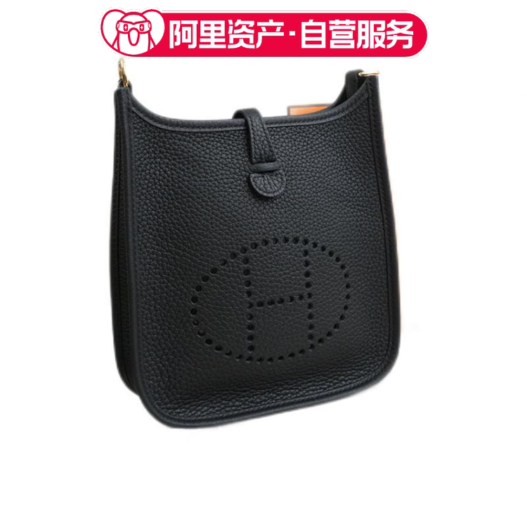 Brand New Hermes Mini Evelyne Black Gold Buckle Evelyne Shoulder Bag Brand New Hermes Mini Evelyne Black Gold Buckle Evelyne Shoulder Bag