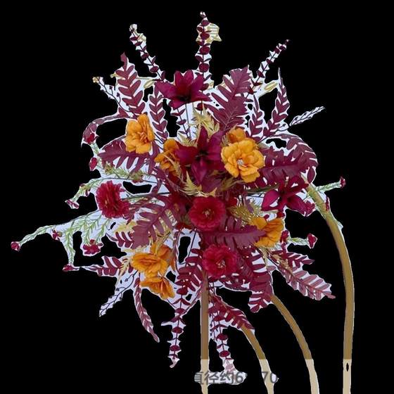 订婚布置kt板高级婚礼迎宾区装饰回门宴舞台布置出阁宴背景板气球