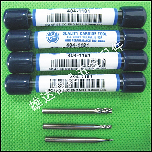 American QCT tungsten steel alloy four-edged flat bottom milling cutter 1 01 52 02 53 03 54 0mmB