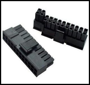 Motherboard 24PIN magic male head 20 4PIN motherboard 24P power supply interface with 24 pins black