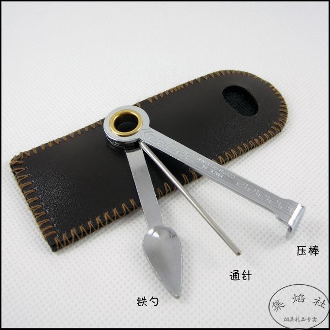 Pipe tool folding portable simple three-in-one pipe tool three-in-one cigarette knife (with holster)