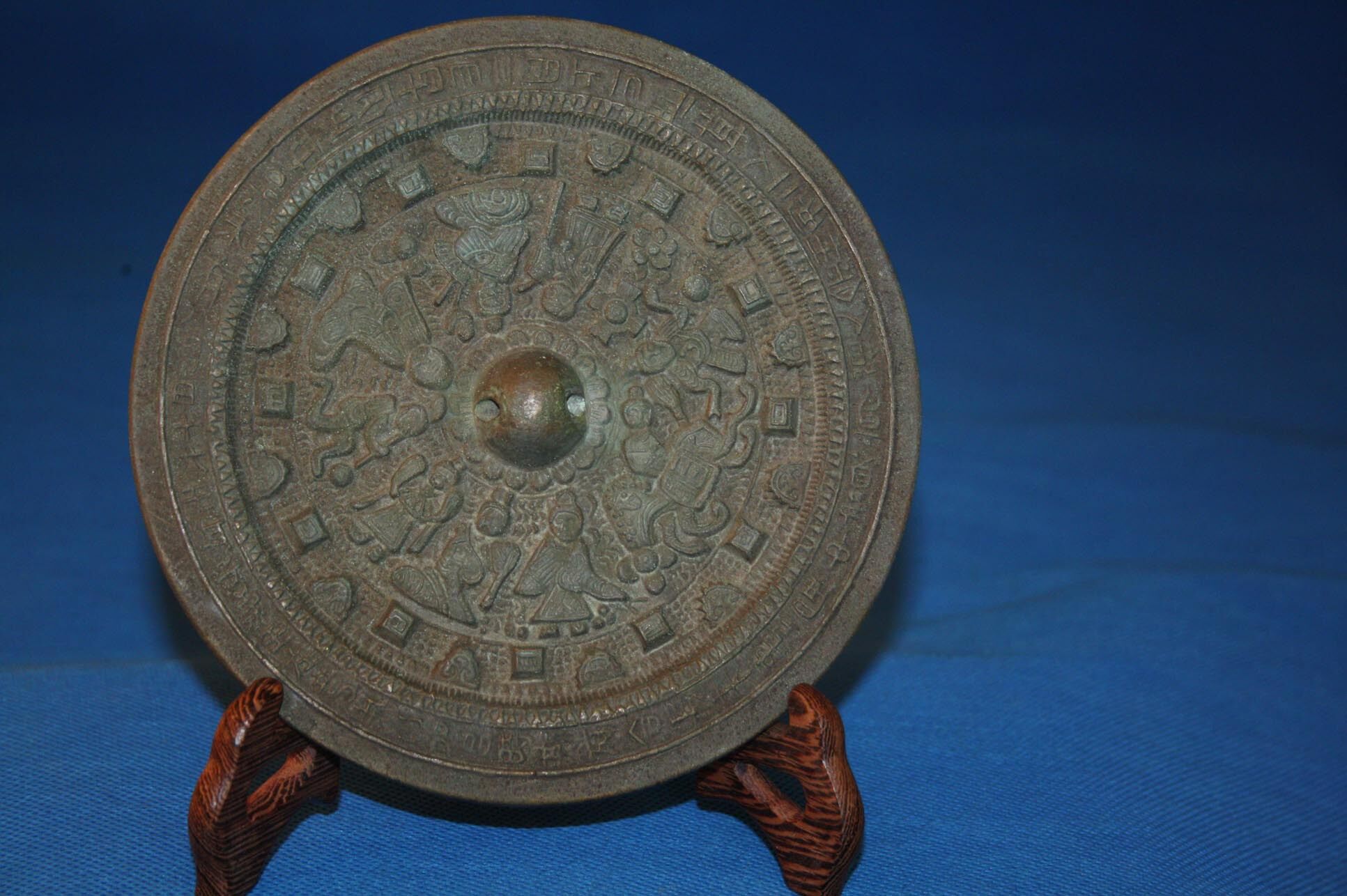 80s antique bronze mirror craftsmanship gift hem Bronze Mirror Old Crafts Bronze Mirror