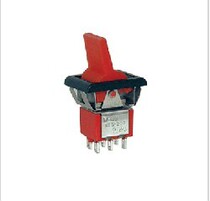 Button switch 3-speed 6-foot import switch reset on both sides of the red rocker switch for instrumentation