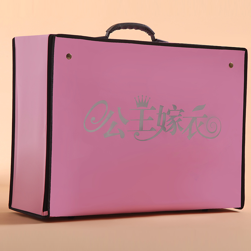 Wedding Pink Imported Mirror Leather Trailing Box Wedding box Suitcases Suitcases Suitcases FOLDS CUSTOM LOGO
