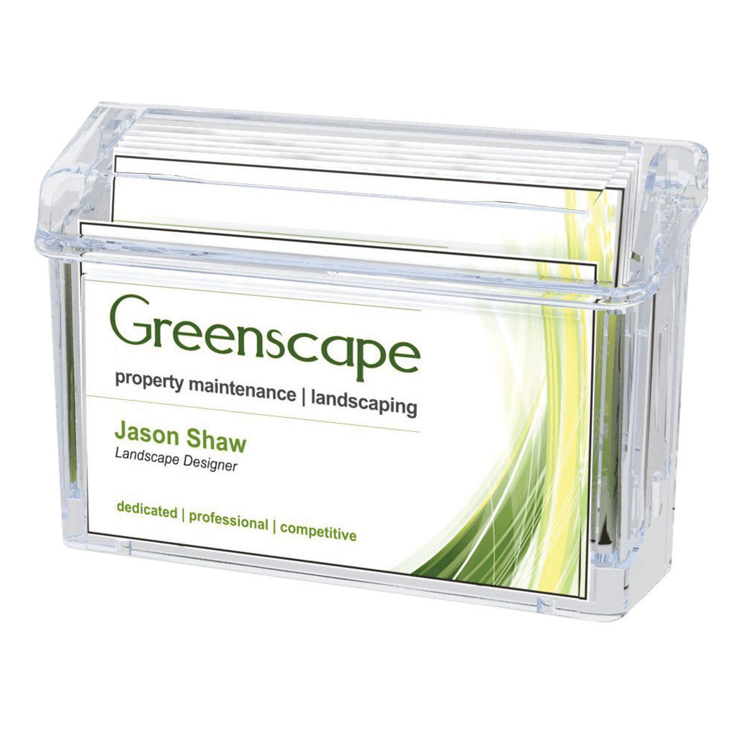 American Dido wall-mounted business card box extractable flip-top business card storage box plastic card display rack 70901