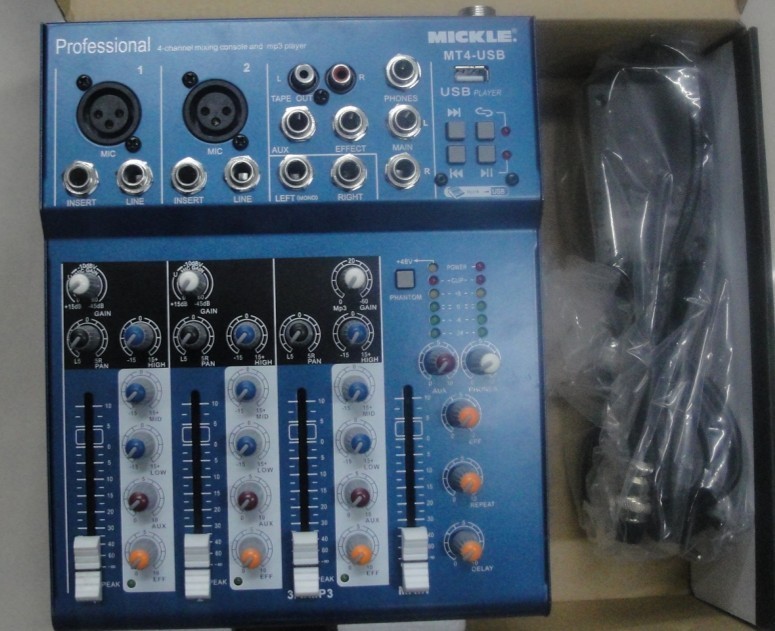 MICKLE MT4 MT4USB 2-way mono and 2-way stereo mixer
