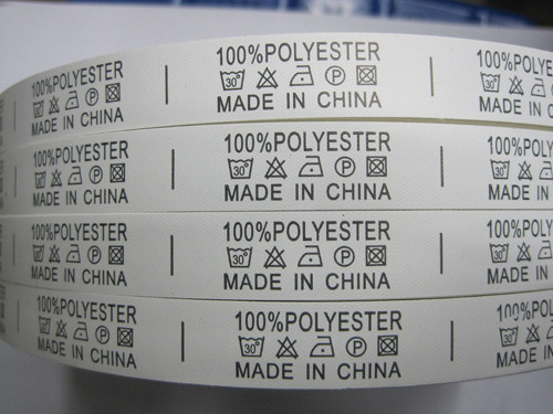 Polyester fiber Component Label Spot China Made Water Wash Mark to do Inprint Clothing Wash and Mark Making of the Mark