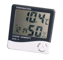 HTC-1 number of display temperature and humidity meter temperature and humidity time alarm clock calendar