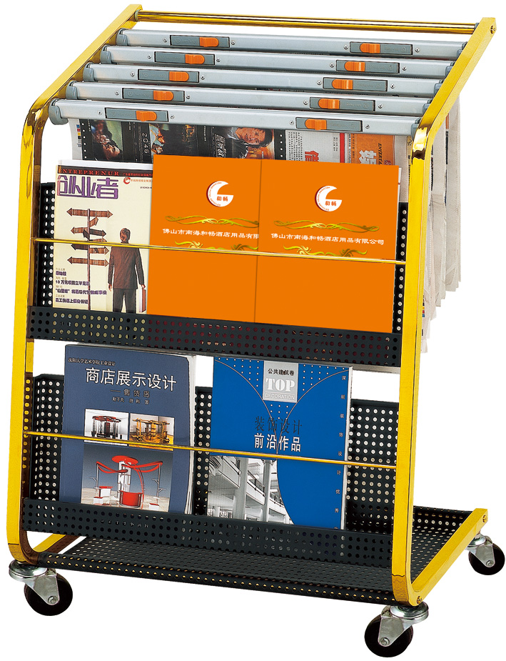 Stainless steel titanium alloy black gold book and newspaper rack Newspaper rack clip Newspaper rack Magazine rack Data rack Newspaper rack
