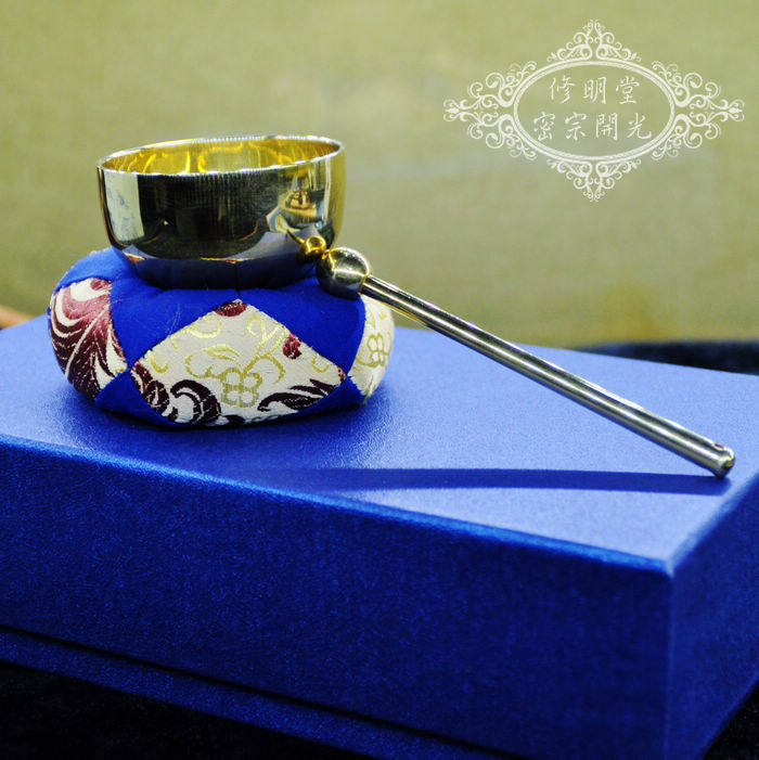 修明堂 日本进口 阿阇黎加持日本磬 大黑天磬 供佛修佛 18K金法器