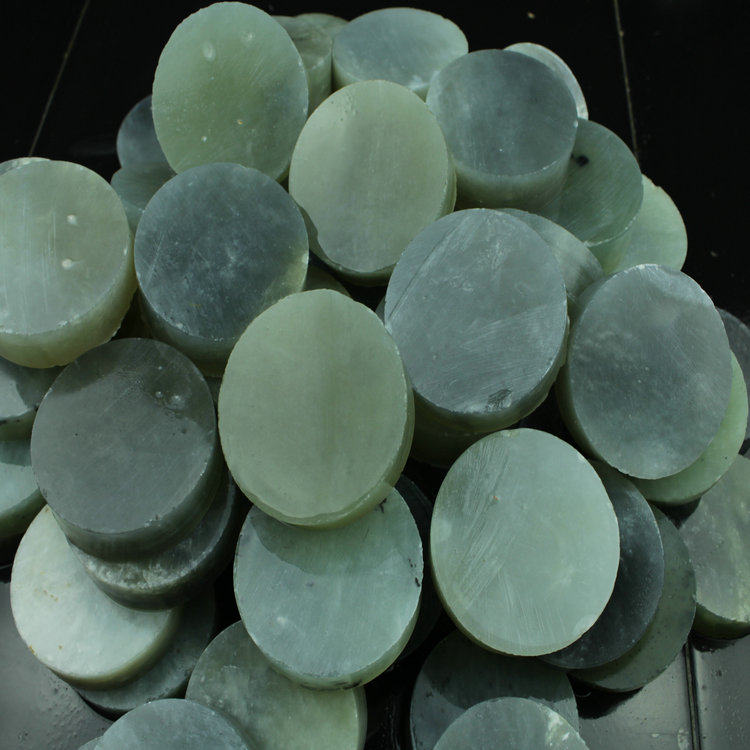 Natural Xiu jade bracelet core town paper jade raw stone seed wool material can be carved jade pendulum piece chess practicing hand