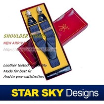 200 pounds of fat people with ● Xingcao ● Korean version of the fashion mens back strap British gentleman suspender belt 3 clip BD1127