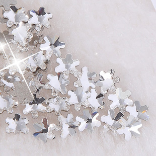 KaSi雪花形水钻美甲店常用钻指甲手机钻规格:5mm10颗装