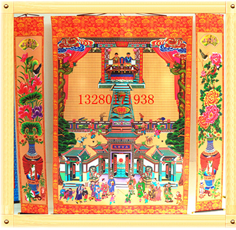 High 160 cm Silk Cloth Family Cousins Genealogy Genealogy Genealogy Genealogy Genealogy Genealogy Family Genealogy Picture Year Painting Hanging Shaft